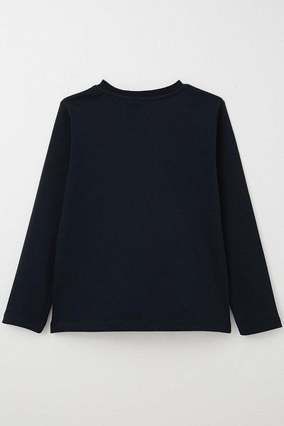 Breeze Boy's Navy Blue Long Sleeve T-Shirt - 5-14 Years