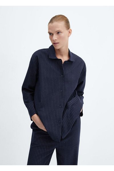 MANGO Woman Gestreiftes Pyjamahemd