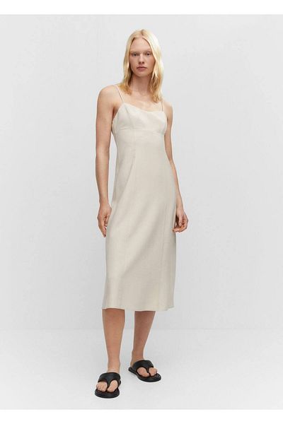 MANGO Woman Low-cut Midi Dress