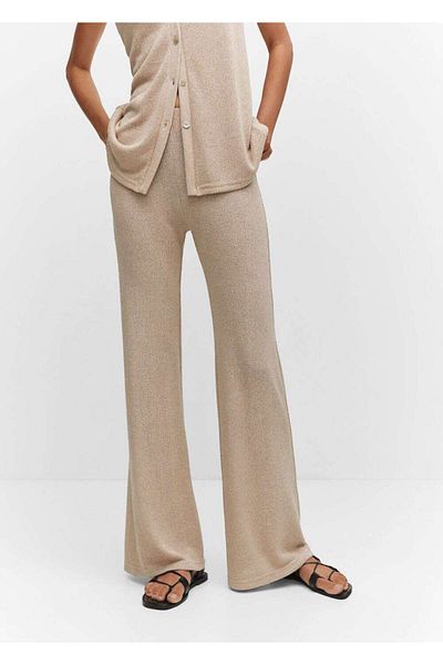 MANGO Woman Flared knitwear pants