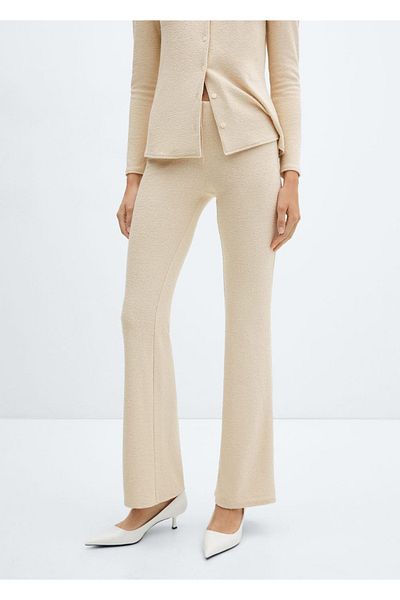 MANGO Woman Flared knitwear pants