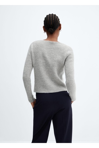 MANGO Woman Kayık Yaka Örgü Kazak