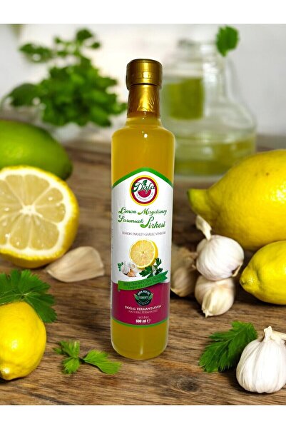 Dafa Meşe Fıçı Limon Maydanoz Sarımsak Sirkesi 500 ml Detoks Antioksidan Probiyotik,