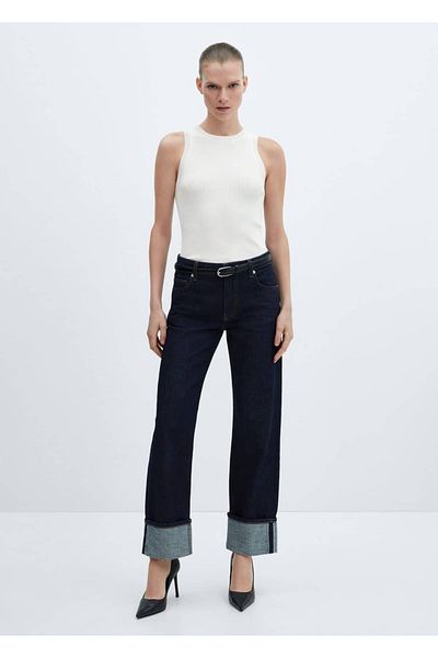 MANGO Woman Knitwear rib blouse