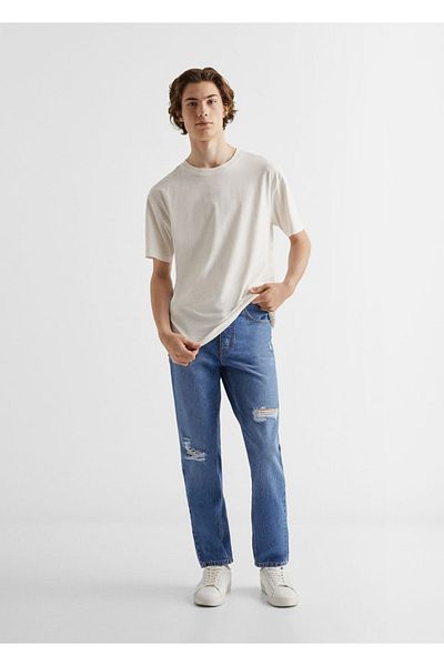 Mango Teen Διακοσμητικό τζιν παντελόνι σε κανονικό κόψιμο