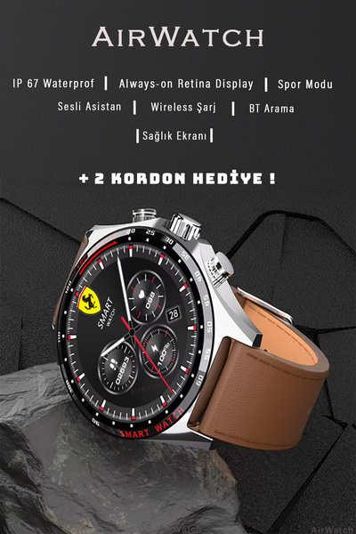 AirWatch SK27 Business Amoled Ekran Hediye Kordonlu Ios &Andorid Uyumlu Akıllı Saat