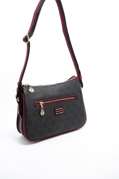 Silver Polo Geantă de damă Silver & Polo Antracit - Roșu Claret SP818