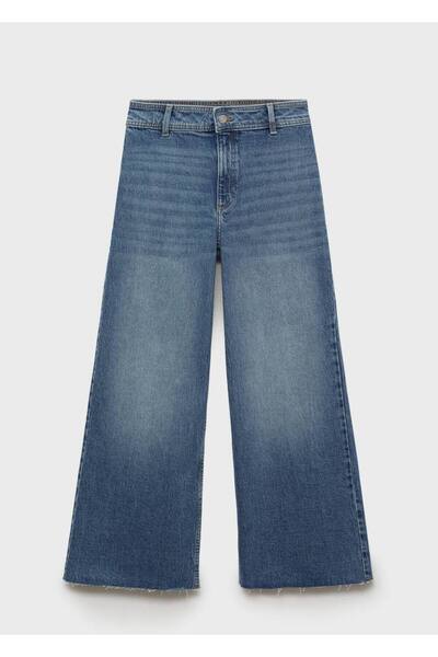 MANGO Woman Catherin yüksek belli culotte jean pantolon