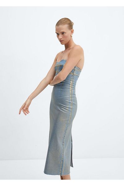 MANGO Woman Foil Denim Dress