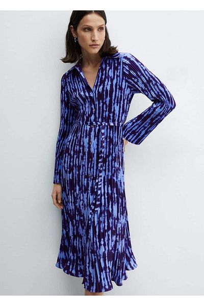 MANGO Woman Rochie cămașă cu centură