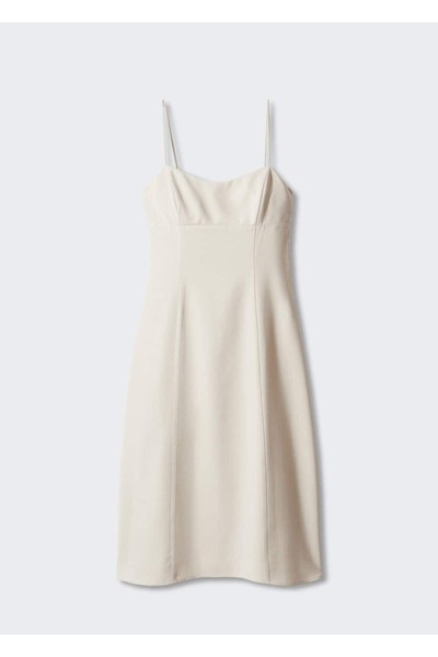 MANGO Woman Dekolteli Midi Elbise