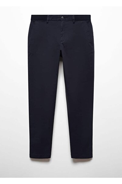 MANGO Man Tapered Kesim Pamuklu Cropped Pantolon