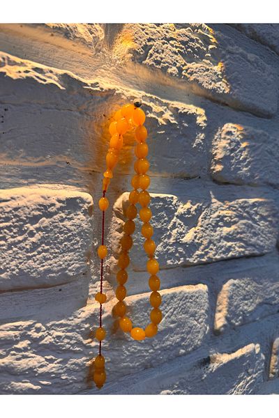 ARURTAKI Men's Gift 33 System Clamping Amber Prayer Beads