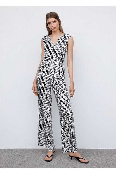 MANGO Woman Salopetă cu model lant