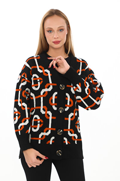 sportiness CARDIGAN DE TRICO DETALIAT TRICOTAT CU BUTONI DE DIMENSIUNE