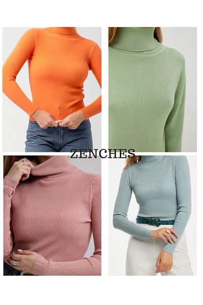 ZENCHES Cotton Turtleneck Slimfit Turtleneck Sweater - Seasonal Saving Piece