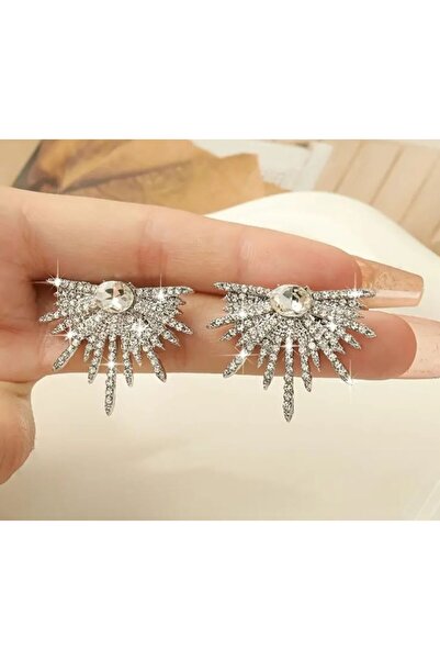 Dgt Luxury Stainless Steel Elegant Light Throwing Earrings-Ear Pin