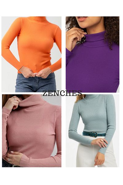 ZENCHES Cotton Turtleneck Slimfit Turtleneck Sweater - Seasonal Saving Piece