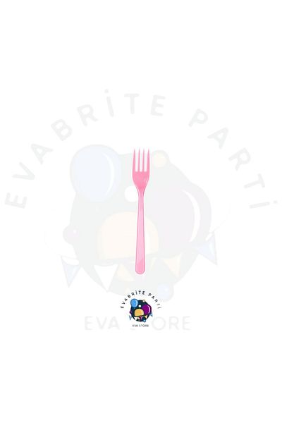 Evabrite 25Pcs Pink Plastic Forks - Birthday Party Set Supplies