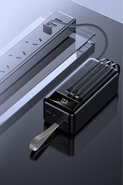 Torima TRM-1060 Siyah 60000mAh Ledli 4 Çıkışlı Taşınabilir Hızlı Şarj Dijital Göstergeli Powerbank