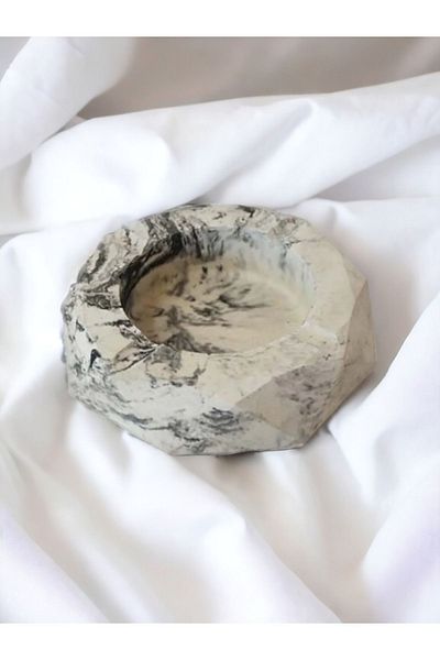 Trust Stone Marble Pattern Handmade Concrete Decorative Ashtray / Ash Tray