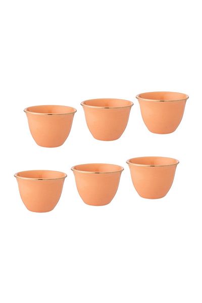 Dania A set of Saudi coffee cups made of porcelain with golden calligraphy