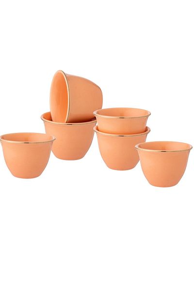 Dania A set of Saudi coffee cups made of porcelain with golden calligraphy