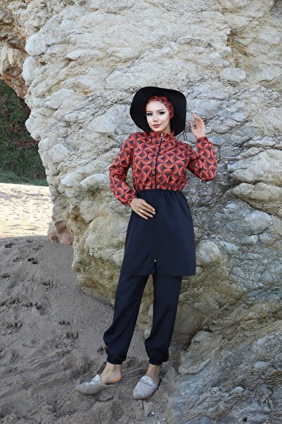 new ats Cemre 3-Piece Hijab Swimsuit with Adjustable Elastic Waist