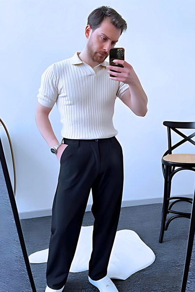 YAKAMEL Erkek Likralı Rahat Günlük Ve LiseOkul Pantolonu