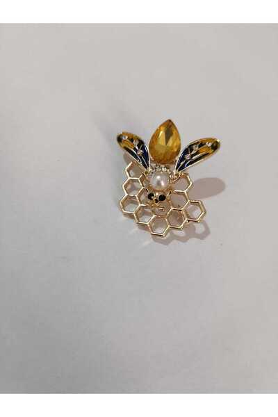 ESJ Petek Arı Kadın Broş Ag85 Ebat: 2,5*3 Cm