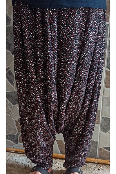 MEŞHUR ŞALVARCI PELİN Elastic Floral Patterned Shalwar for Mother and Teen