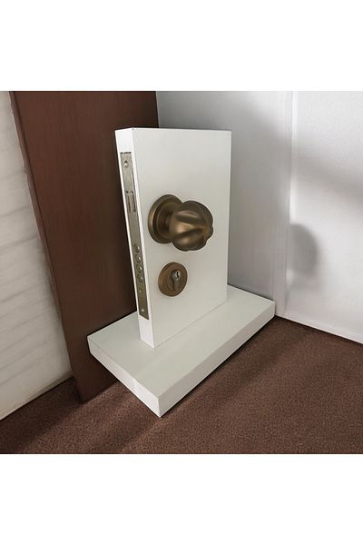 KOLDOOR A238 Model Mevlana Mat Antique - Zamak Door Knob, Dad and Bottom Badge
