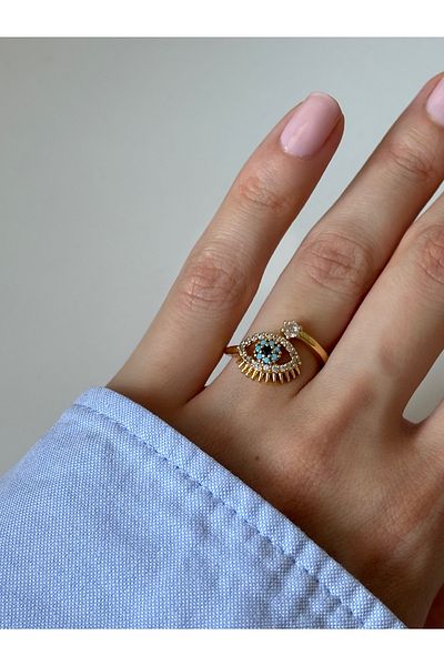 Ressia Steel Adjustable Eye Model Ring