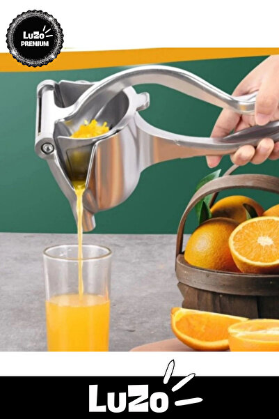 LuZo Premium Series Durable Sturdy Stainless Metal Body Fruit Citrus Hand Juicer