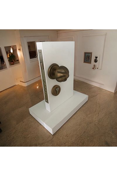 KOLDOOR A238 Model Mevlana Mat Antique - Zamak Door Knob, Dad and Bottom Badge