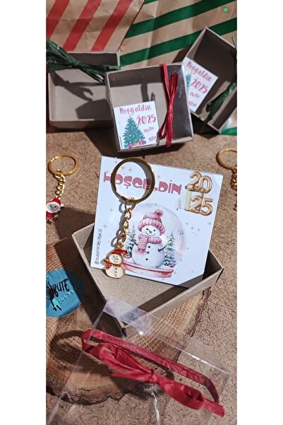 Butenin Atölyesi Yeni yıl, Happy New Year, Yılbaşı hediyesi, 10 adet kardan a...