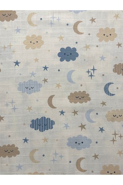 zeinapp Multi-Purpose Single Layer Printed Muslin Fabric 100X170 cm