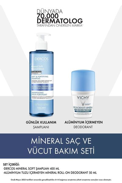 Vichy Günlük Kullanıma Uygun Bakım Şampuanı ve Terleme Karşıtı RollOn Passi-372