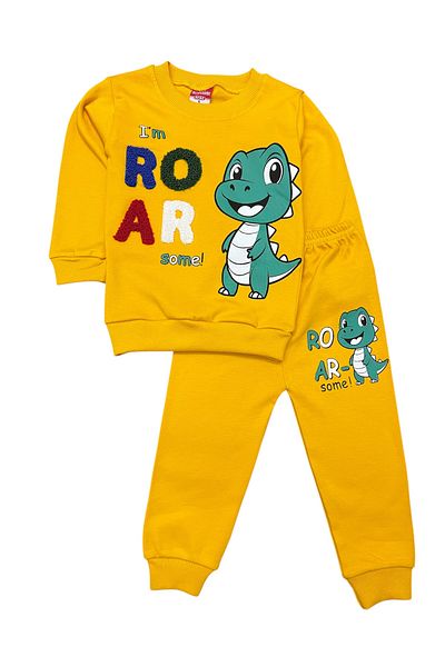 Juniorcocukgiyim Dinasour Printed Children's Set