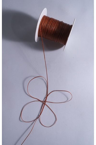 Eskişehir hobi sanat 50 Yards 0.8 mm - Waxed String Red Brown Leather Stitching Necklace Jewelry & Bracelet Design