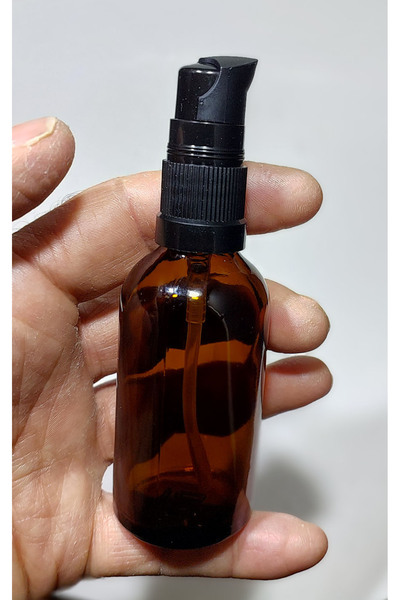 dercam 50 ml amber renk Losyon Sprey Şişe 50 Cc Sızdırmaz Beyaz Krem Pompa Ka...