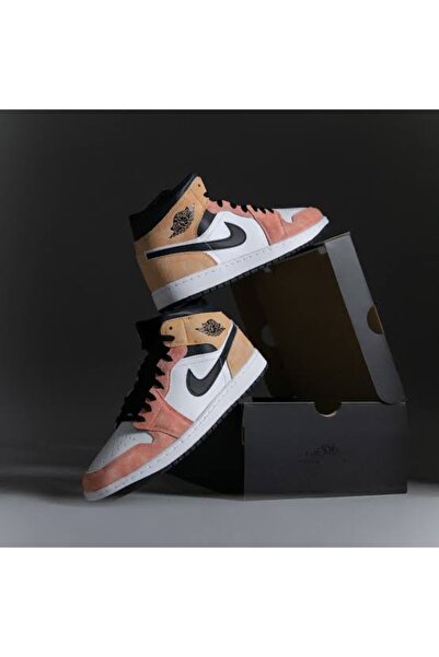 Nike Air Jordan 1 Mid SE Flight Club Beyaz Turuncu Sarı Erkek Günlük Ayakkabı DX4332-800