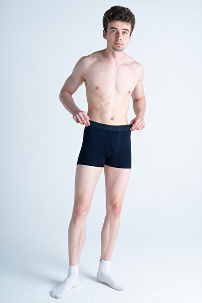 Mercan Men's Navy Blue 6-Piece Cotton Flexible Premium Lycra Boxers