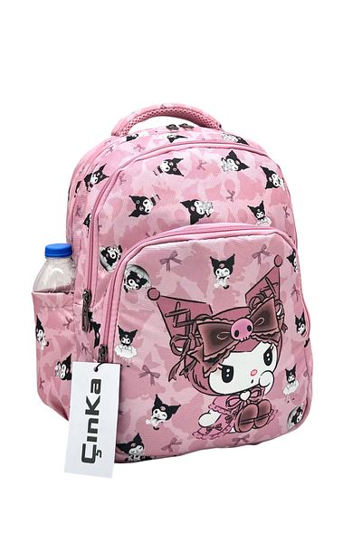 Çınka Bags Set de rucsac pentru școala primară cu model de caractere cu nutriție din folie și suport pentru stilou