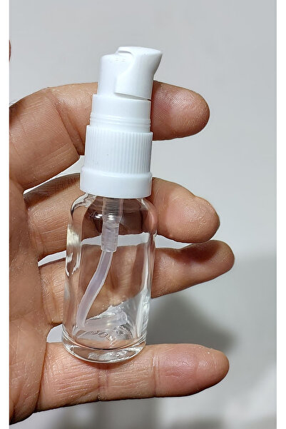 dercam 20 ml Şeffaf Losyon Sprey Şişe 20 Cc Sızdırmaz beyaz Krem Pompa Kapakl...