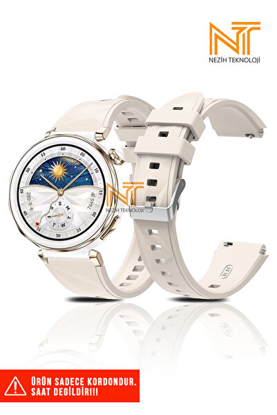 Nezih Case Huawei Watch GT5 Pro 42mm Uyumlu A+ Kalite Silikon Kordon 18mm