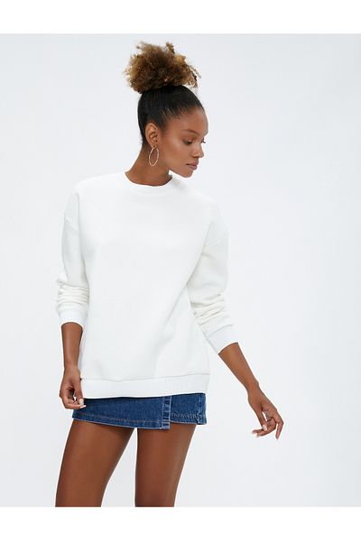 Koton Základní mikina Crew Neck s dlouhým rukávem