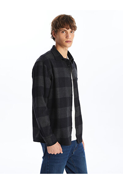 LC Waikiki Κανονική εφαρμογή μακρυμάνικο καρό ανδρικό πουκάμισο ξυλοκόπο