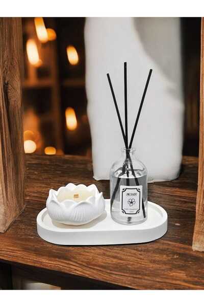 DNZ DEKOR 100 ml Fresh Oda Kokusu Ve Lotus Mumluk Set