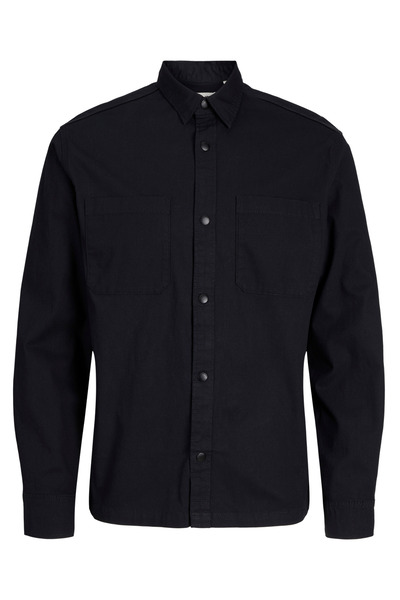 Jack & Jones JCOLOGAN Μαύρο Ripstop Overshirt - Μοντέλο LS